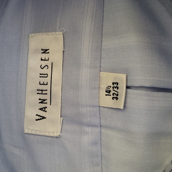 NWT Van Heusen Satin Stripe Dress Shirt - Picture 3 of 3